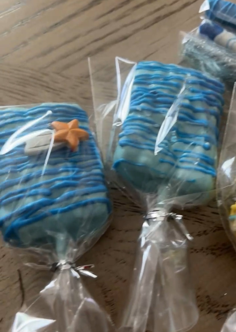 CHOCOLATE COATED RICE KRISPY SQUARES